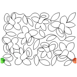 Stitch outline of Daffodils