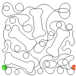 Stitch outline of FIS-Dog-Bones-Square-Meander