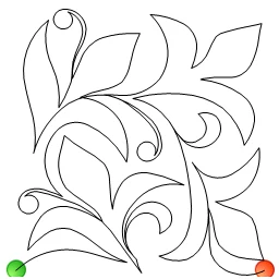 Stitch outline of FL-198 New Vine