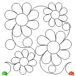 Stitch outline of gdaisyfaste2e