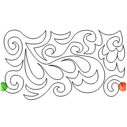 Stitch outline of GQS-03 Simple Feather Meandering revised