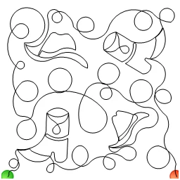 Stitch outline of Hatsnboots