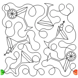 Stitch outline of Martinis E2E
