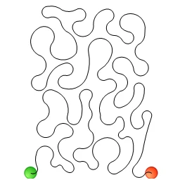 Stitch outline of meander 4