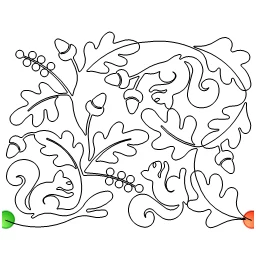 Stitch outline of Squirrels and Acorns b2b