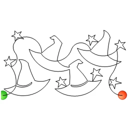 Stitch outline of Witches Hats e2e