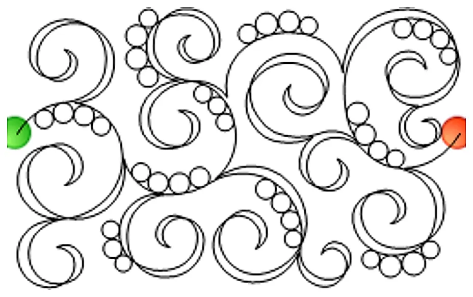Stitch outline of Curls-n-Pearls_E2E