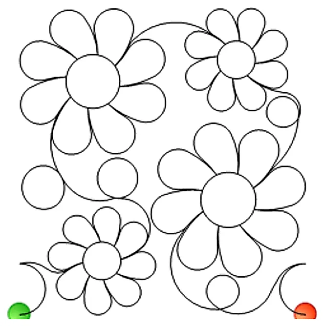 Stitch outline of gdaisyfaste2e