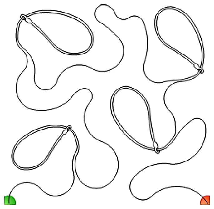 Stitch outline of lasso
