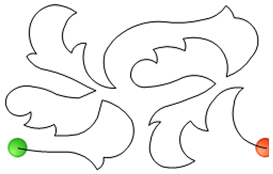 Stitch outline of Oriental