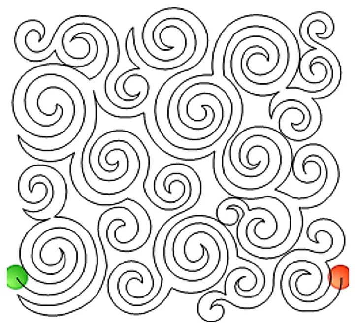 Stitch outline of Swirl-a-Whirl e2e