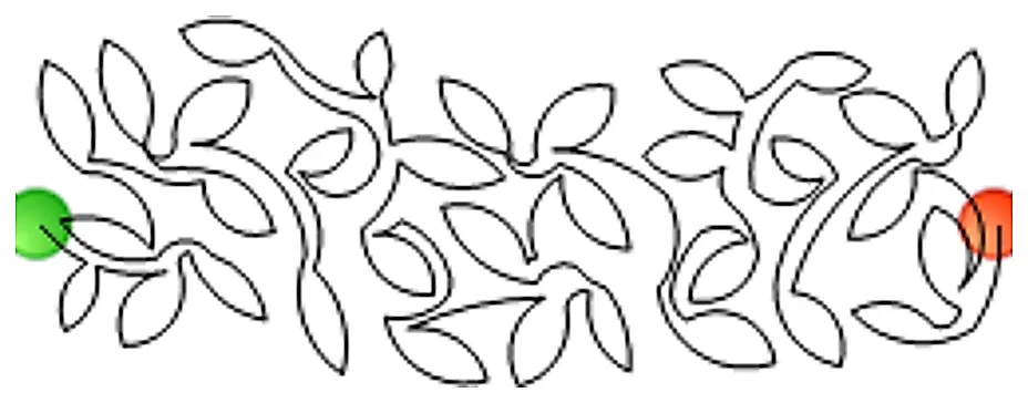 Stitch outline of vine pano